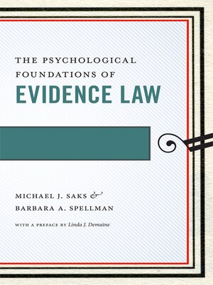 cover image of The Psychological Foundations of Evidence Law